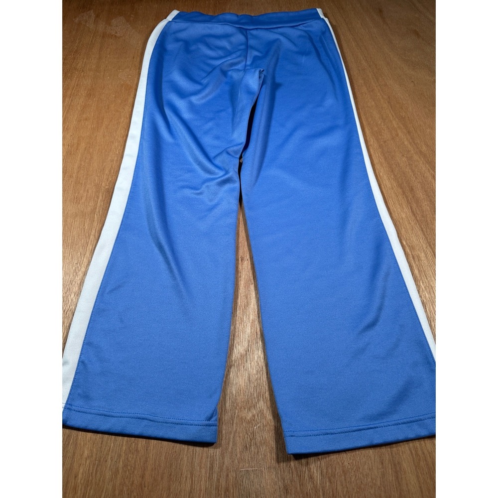 Athletic Works Track Pants Womens Blue White Side Stripe Wide Leg Activewear